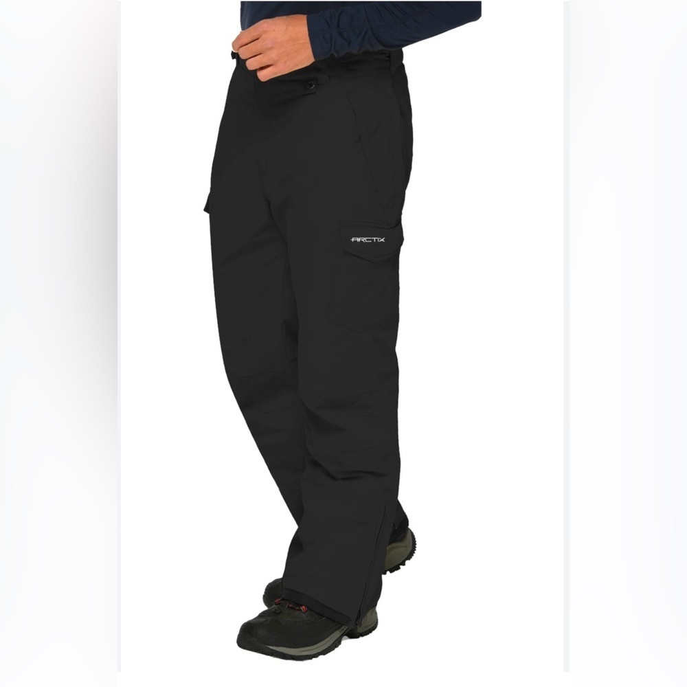 Arctix Men's Black Snow Sports Cargo Winter Pants Side Pockets.  Size  Medium.